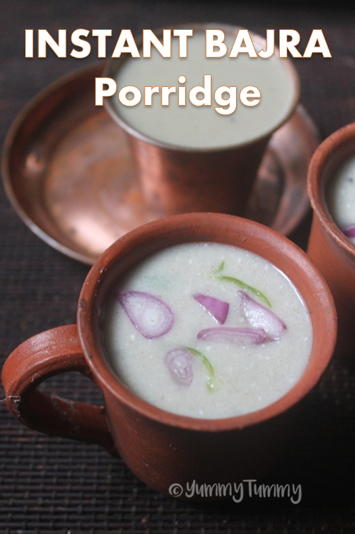 instant bajra porridge recipe - kambu koozh recipe (pearl millet