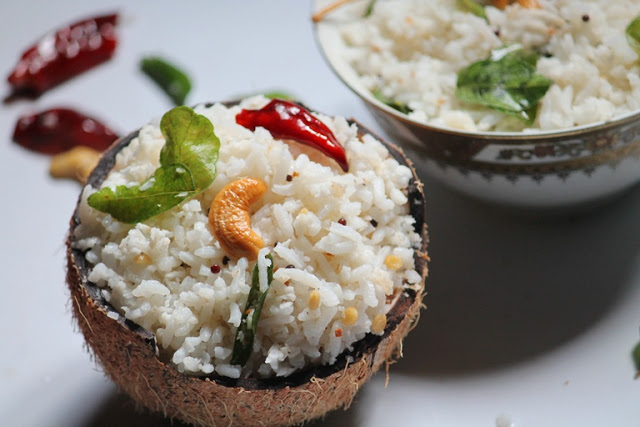 Coconut Rice Recipe | Thengai Sadam Recipe