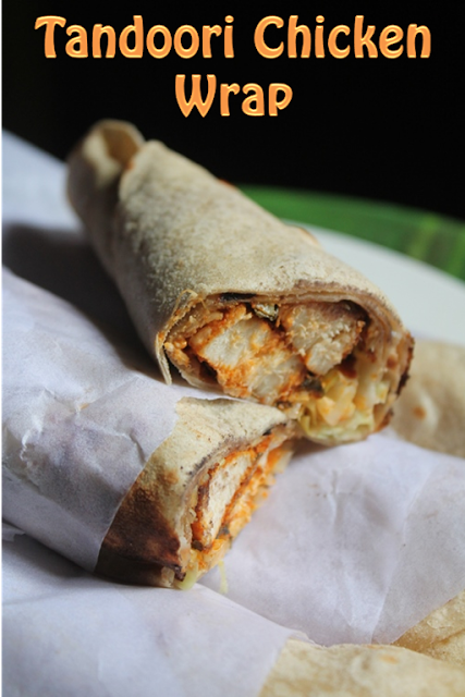 Tandoori Chicken Wrap Recipe - Yummy Tummy
