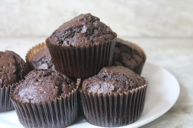 Best Ever Double Chocolate Chip Muffins - The Busy Baker