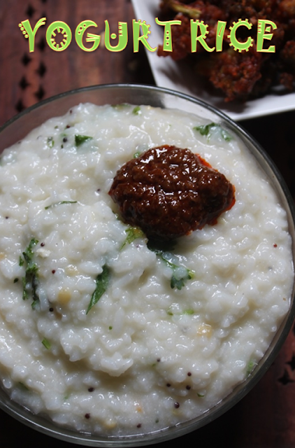 Simple Curd Rice Recipe - Yogurt Rice Recipe - Thayir Sadam Recipe ...