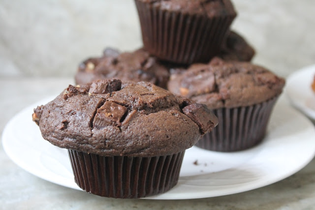 Double Chocolate Chunk Muffins Recipe