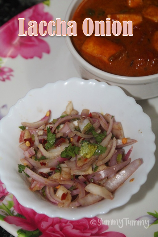 Laccha Onion Recipe - Indian Onion Salad Recipe