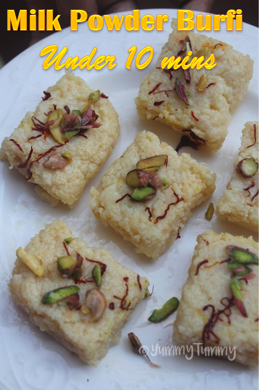 Milk Powder Burfi Recipe(Milk Barfi)