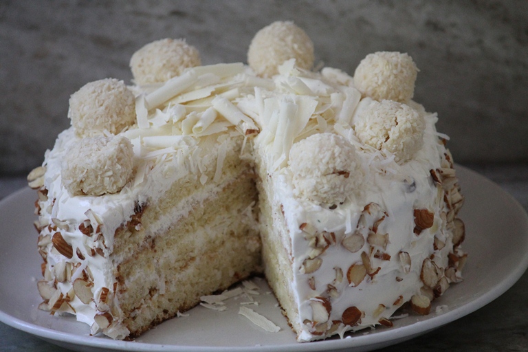 Ferrero Raffaello Cake Recipe - Momsdish