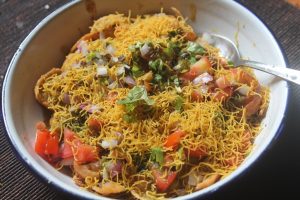 Green Peas Chaat Recipe - Green Peas Puri Chaat Recipe