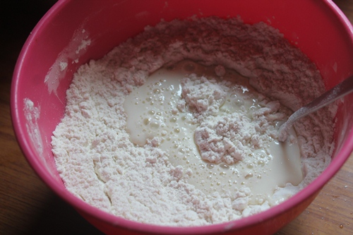 add yogurt to plain flour