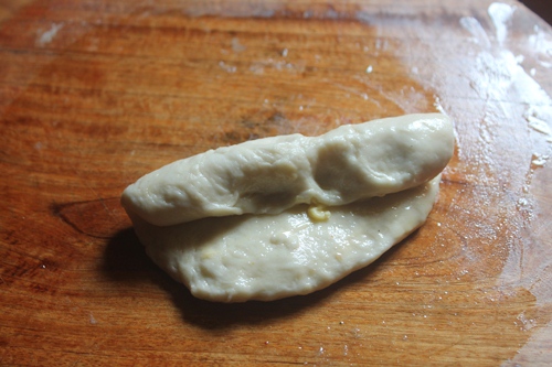 roll dough to create flaky layers