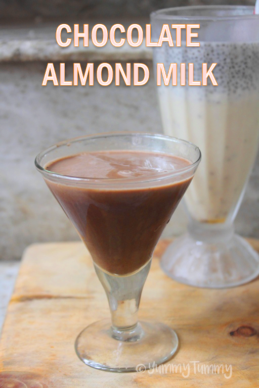 Chocolate Almond Milk Recipe Chocolate Flavoured Almond Milk