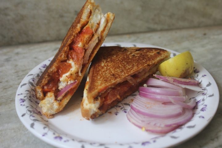 Onion Tomato Cheese Sandwich Recipe - Onion Tomato Sandwich