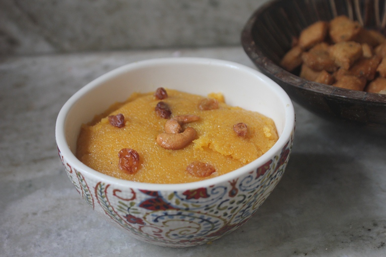 Apple Sheera Recipe   Apple Sooji Kesari Recipe   Easy Diwali Sweets - 8