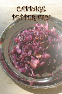 Purple Cabbage Pepper Fry Recipe - Cabbage Pepper Curry Recipe