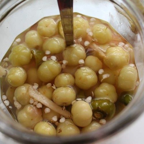 Pickled Gooseberry Recipe - How to Make Ari Nellikai Pickle