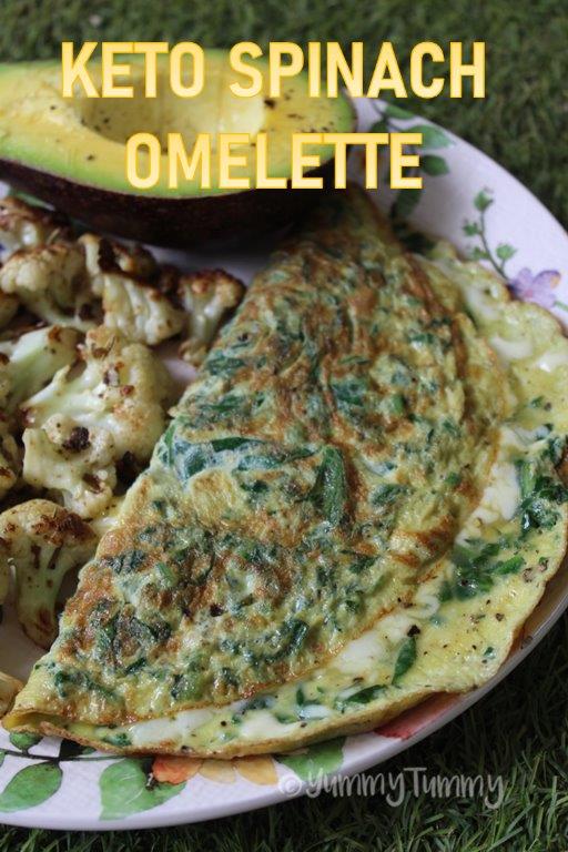 Keto Spinach Cheese Omelette Recipe