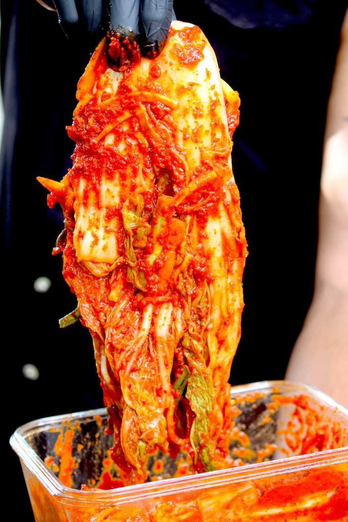 kimchi made with napa cabbage