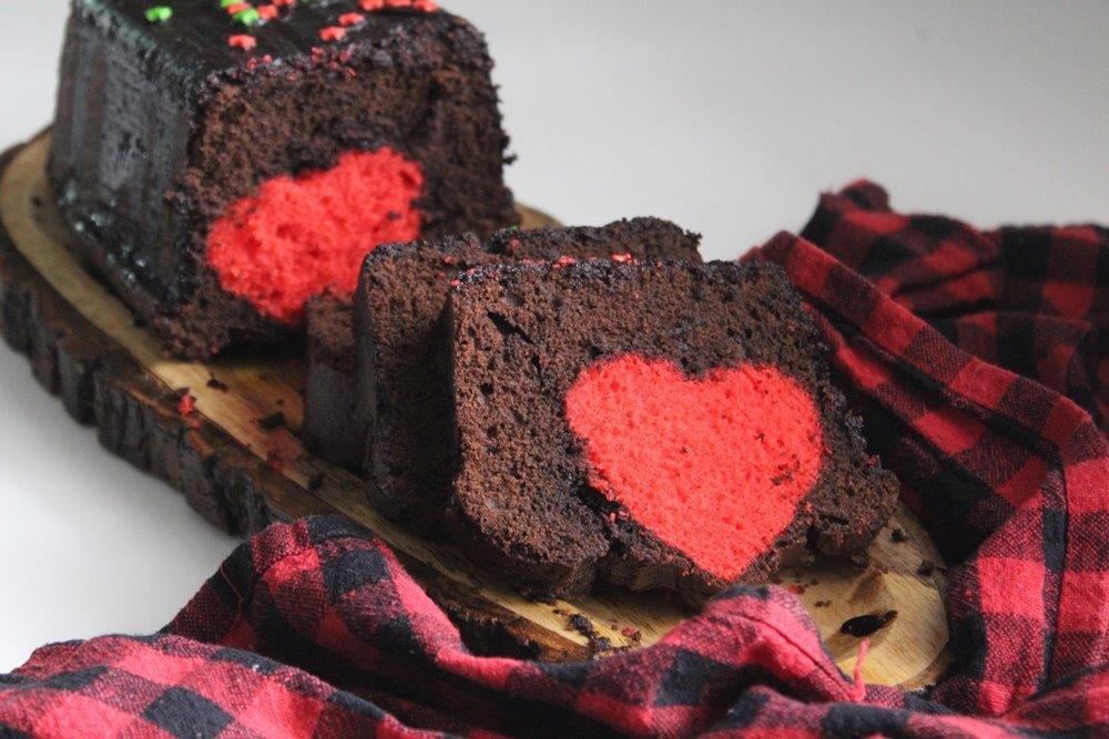 Hidden Heart Loaf Cake - My Kitchen Drawer