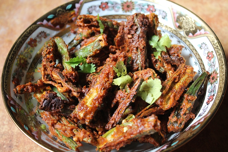 Kurkuri Bhindi Recipe   Crispy Bhindi Recipe - 81