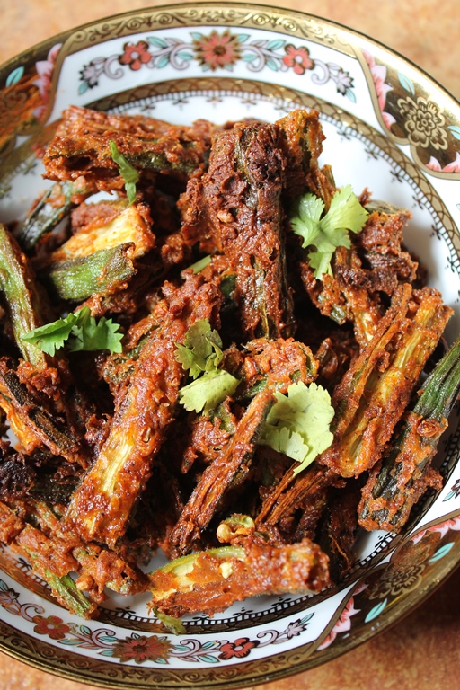 Kurkuri Bhindi Recipe   Crispy Bhindi Recipe - 40