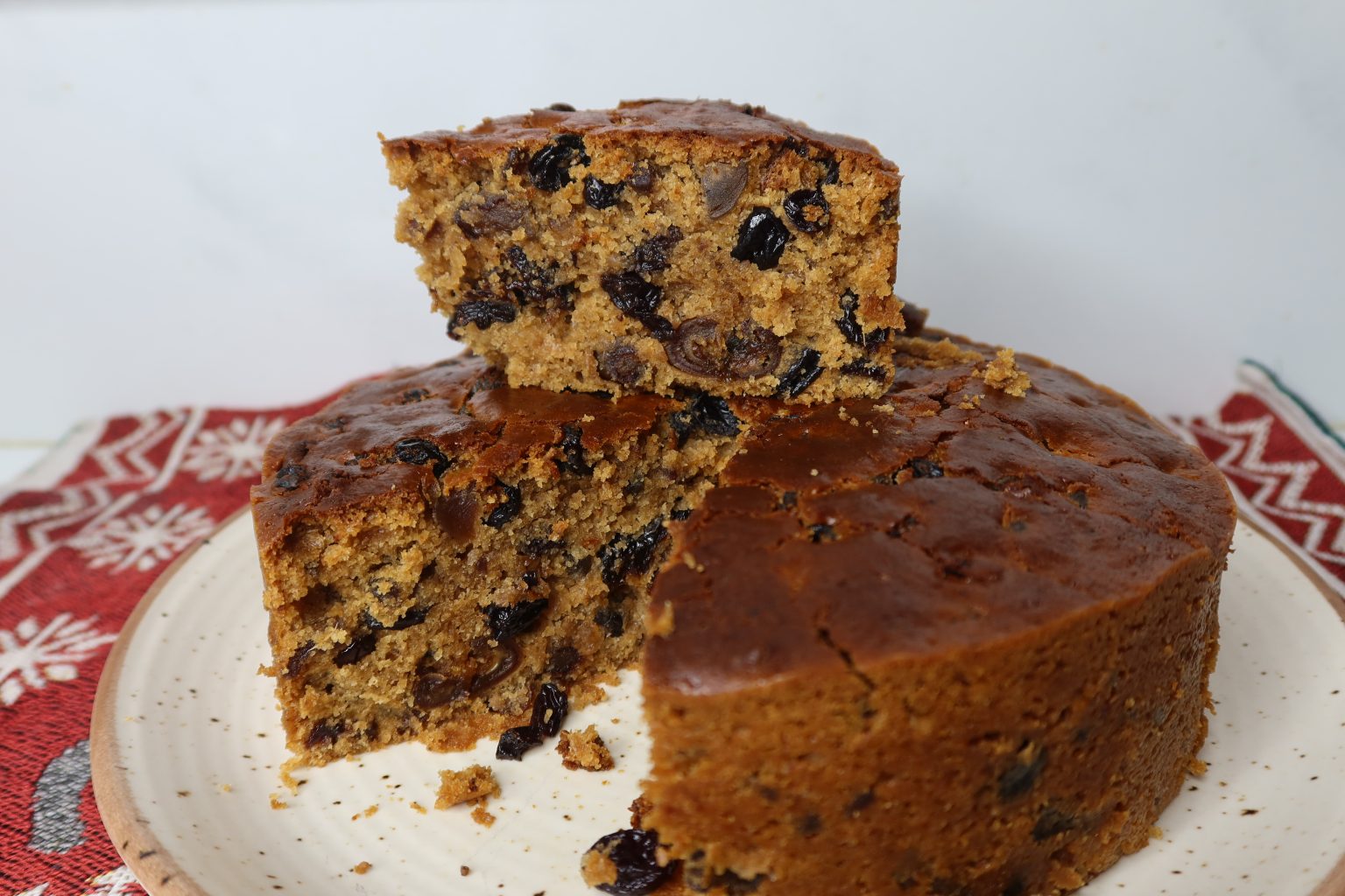 Eggless Fruit Cake Recipe (Eggless Plum Cake )