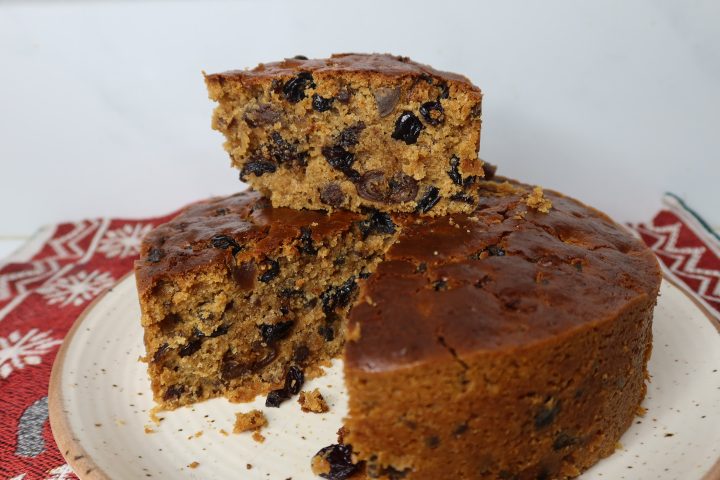 Eggless Fruit Cake Recipe (Eggless Plum Cake )