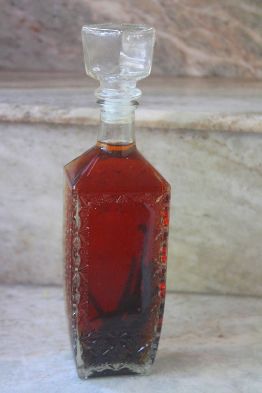 bottle of homemade vanilla extract