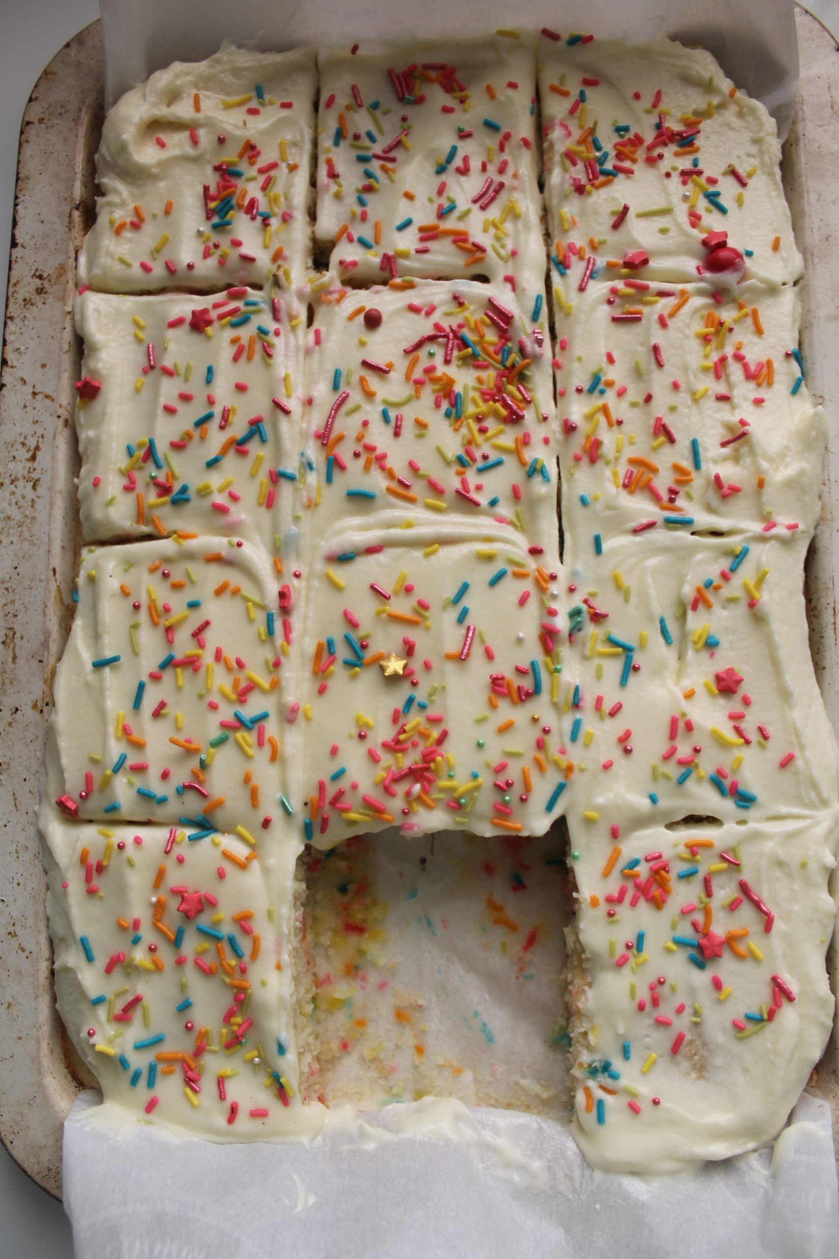 Vanilla Sheet Cake - The Toasty Kitchen